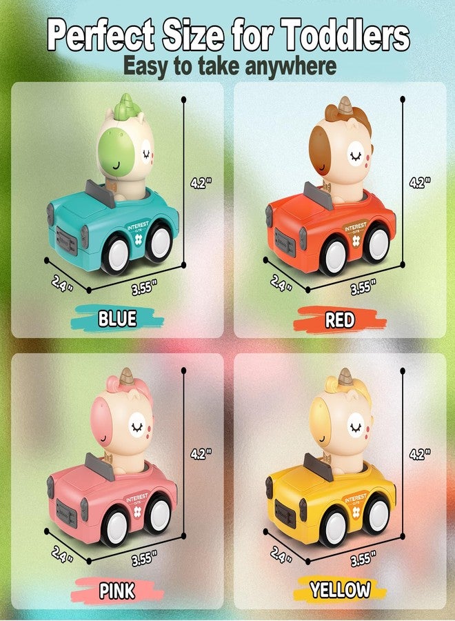SUPVIB Press to Go Friction Inertia Car, Animal Toddler Toy Cars 1-3, Infant 6-9-12-18 Month Play Figure Vehicle Set, 1st Birthday Valentine's Day Gift for 1-2 Year Old Boy Girl - Image 3